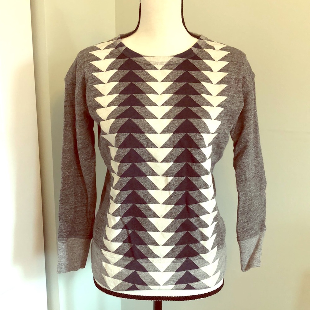 J. Crew Geometric Patterned Sweatshirt